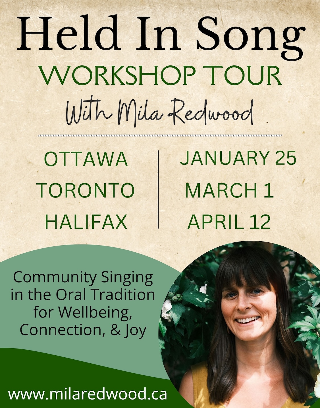 Held In Song Workshop Tour